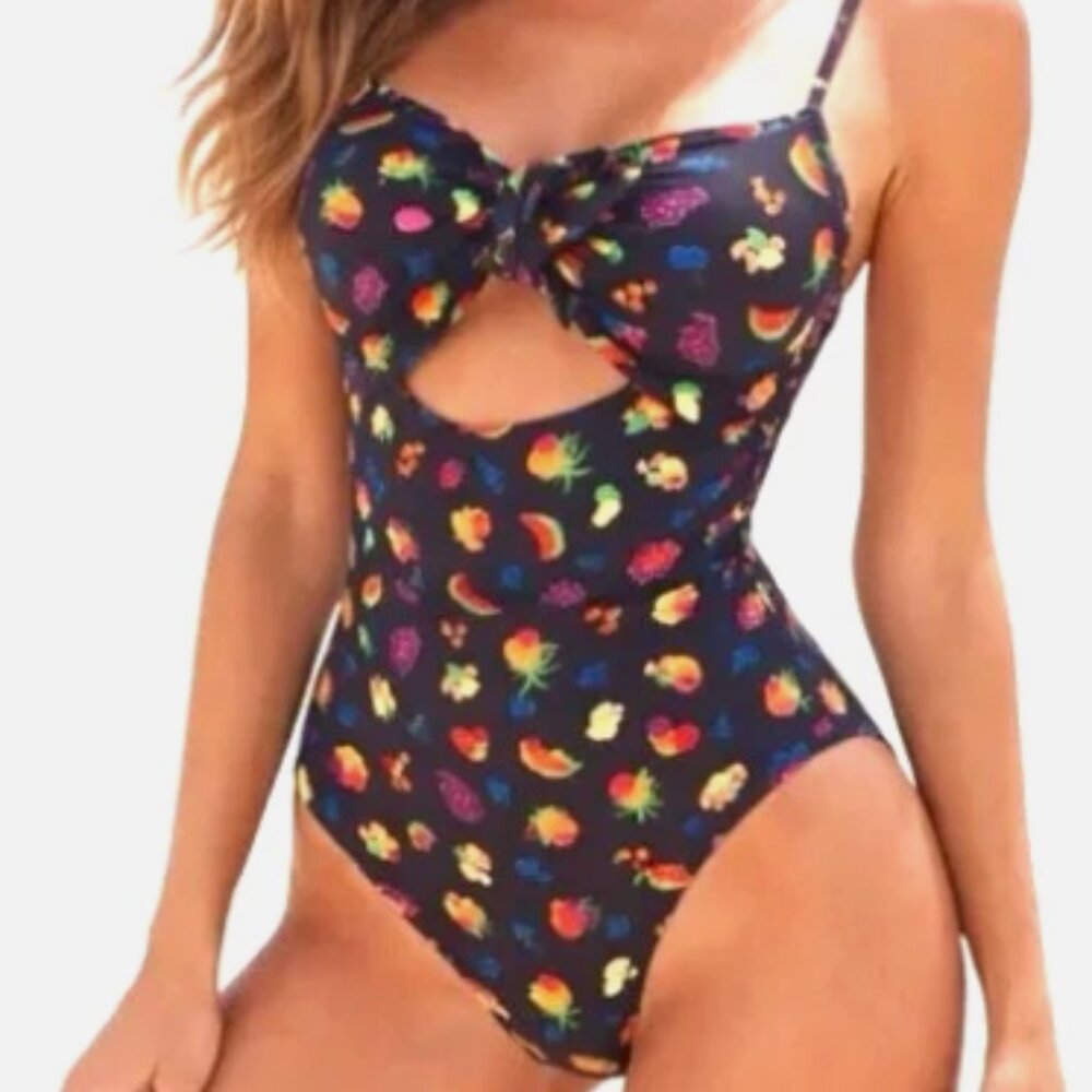 Kate Spade Womens Swimsuit Summer Fruit One Piece Cutout Front NWT SZ M - Picture 8 of 8